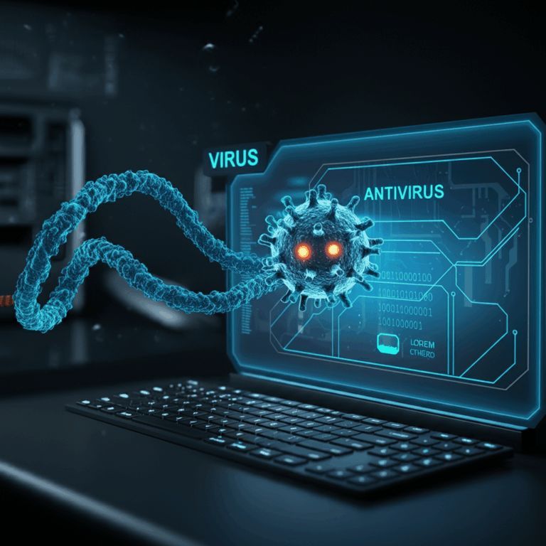 a picture showing a computer antivirus trying to remove a virus in a computer