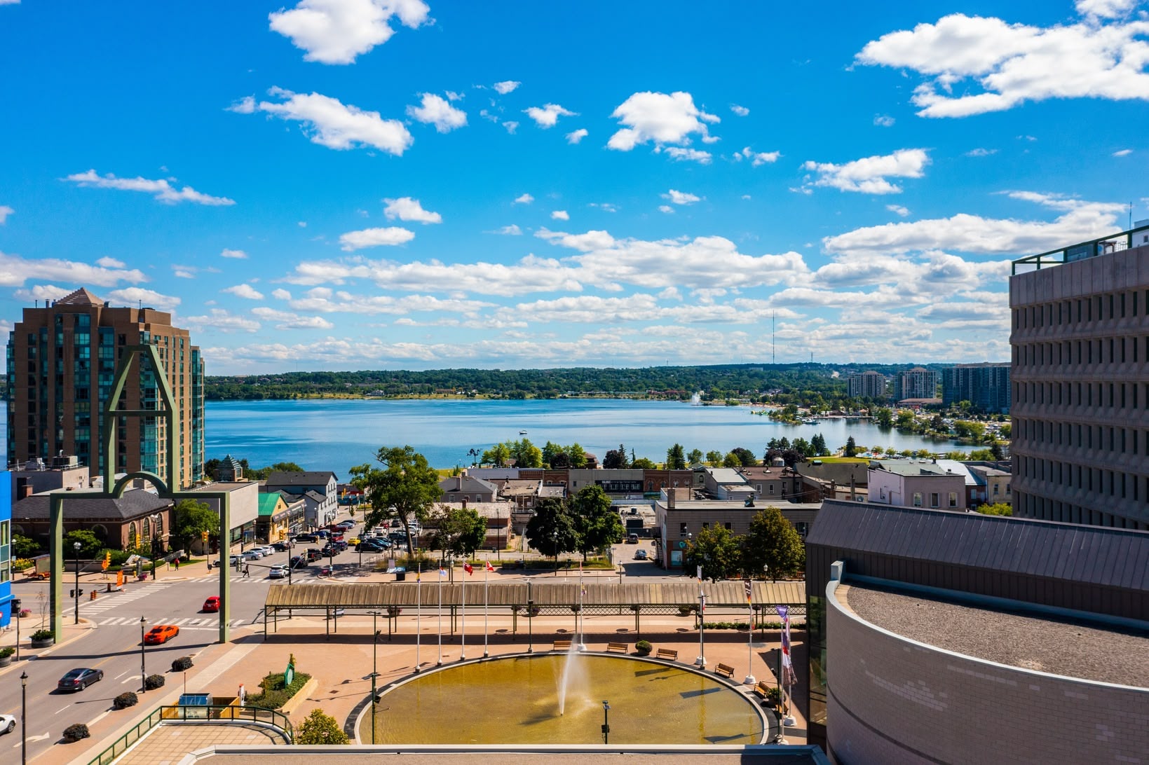 a view of downtown barrie, ontario canada